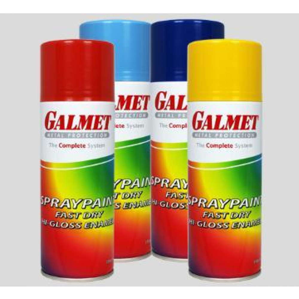 Black Gloss Spray Paint 350gm Aerosol GSPBLA350 Galmet DG
