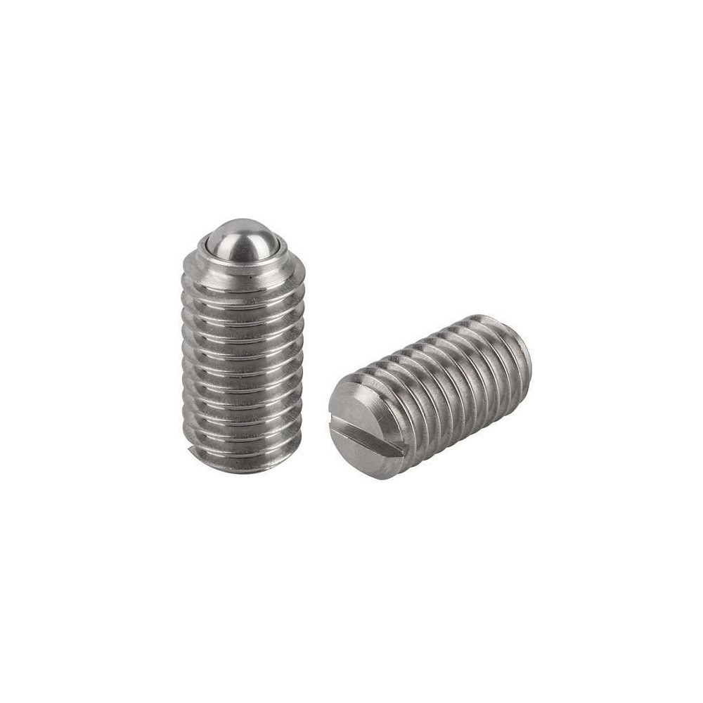 M4 Threaded Stainless Steel Spring Plungers (Ball Catch) With Slot 9mm Long
